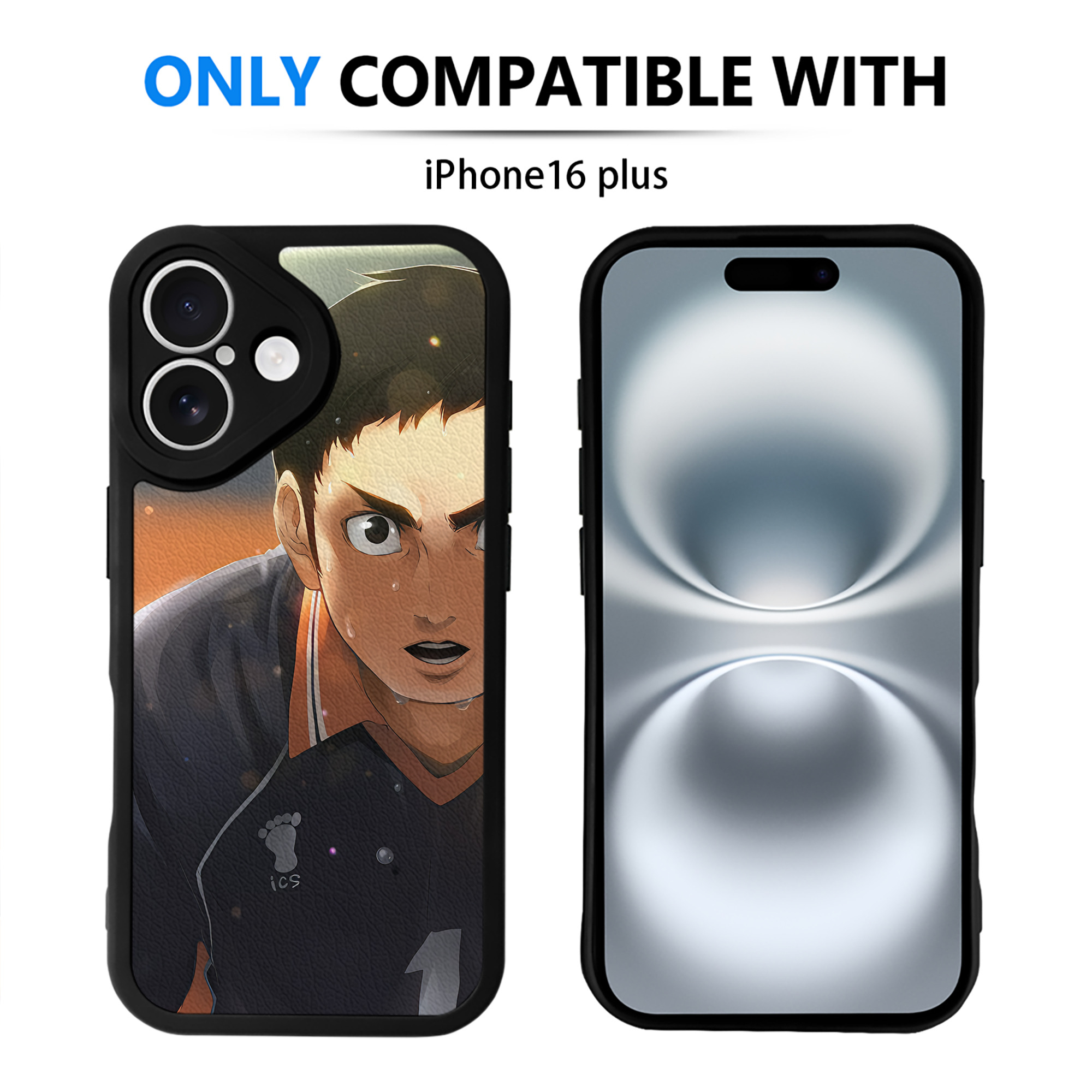 （画像用） ハイキュー!! Haikyu!! 【iPhone 16シリーズ対応】シリコンスマホケース（レザー調） 材質：シリコン